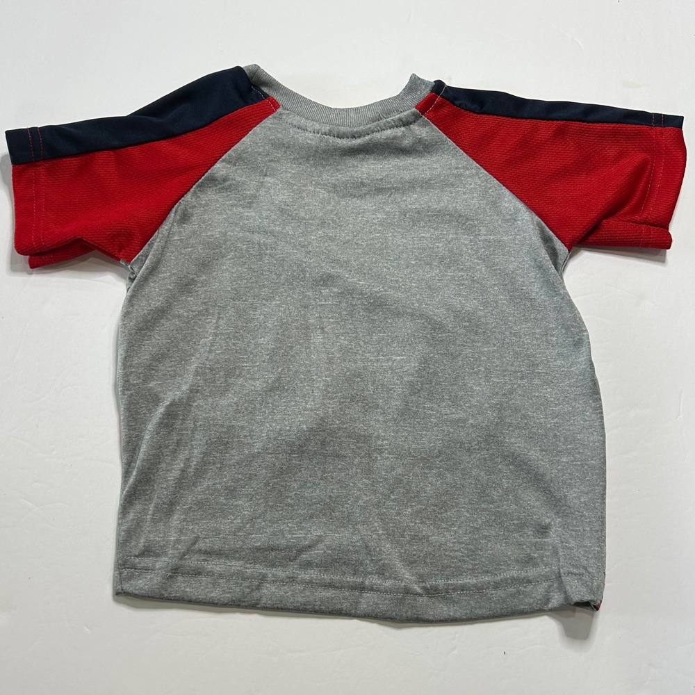 Kids Disney Pixar‎ Cars Lightning McQueen Raglan T-Shirt Size 2T Graphic Tee - Picture 7 of 7
